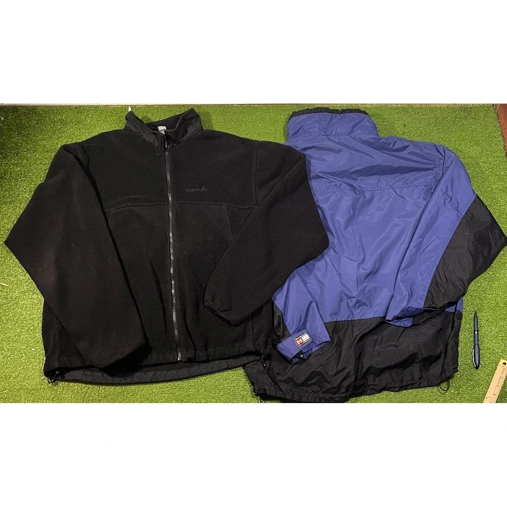 Vintage Ski Jacket XL Removable Fleece Lining 3 In 1 90s Snowboard Mobius Blue‎